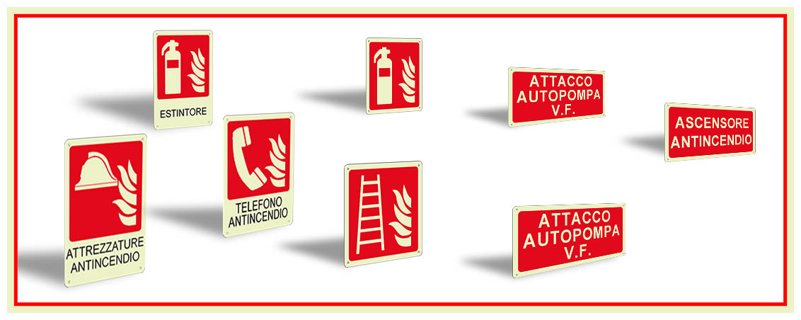 Cartelli Antincendio Luminescenti Cartelli Antincendio Luminescenti