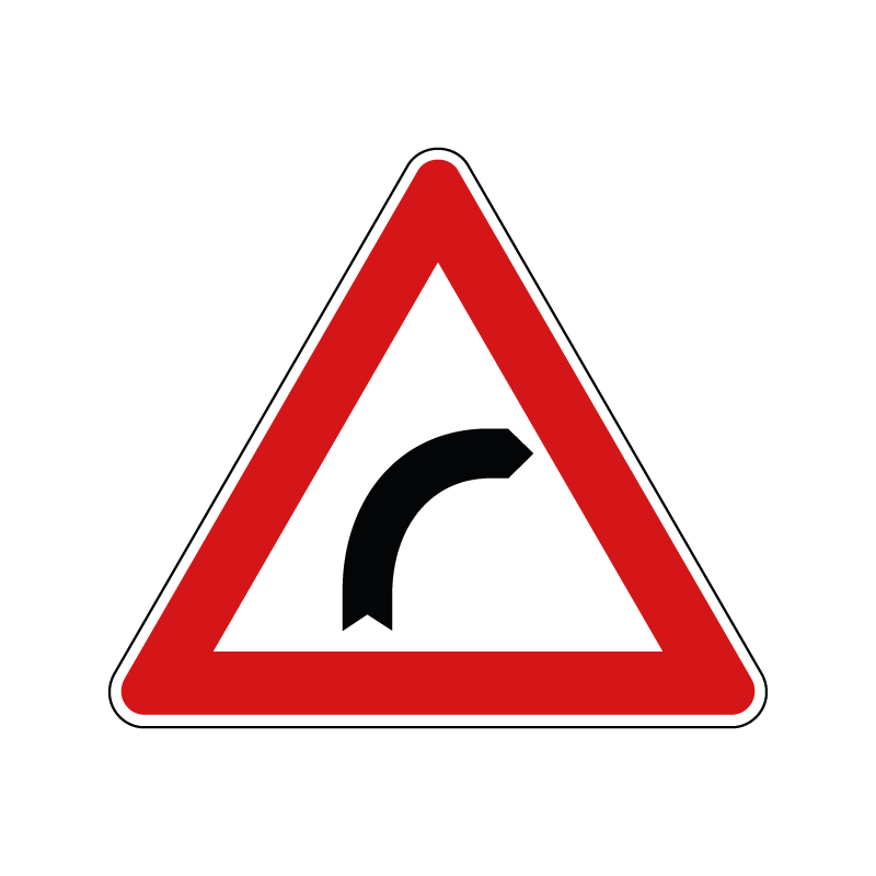 00000004 - Segnale di pericolo - Curva pericolosa a destra - Figura 4