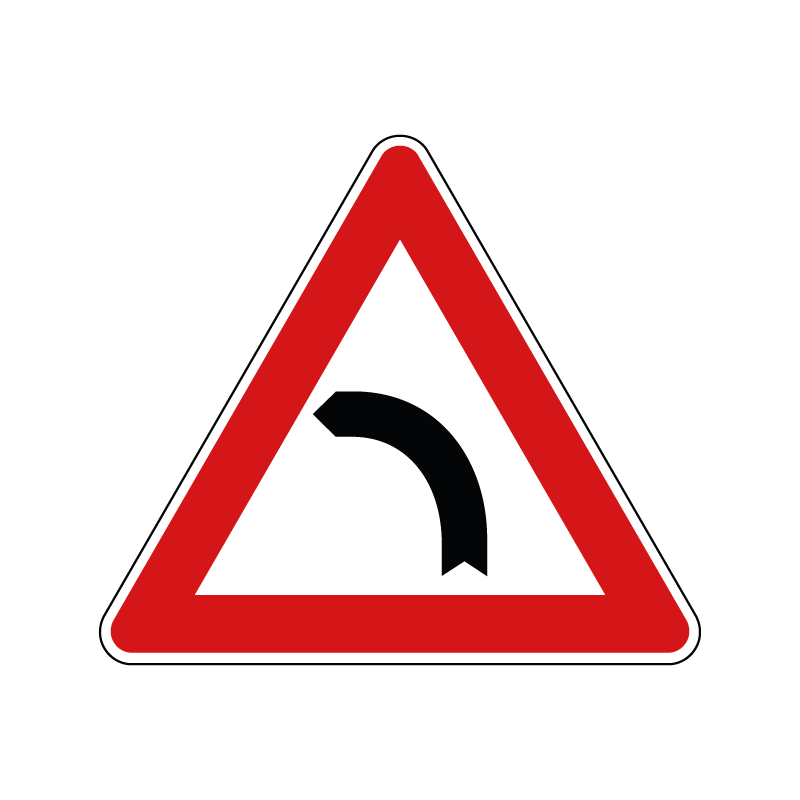 00000005 - Segnale di pericolo - Curva pericolosa a sinistra - Figura 5