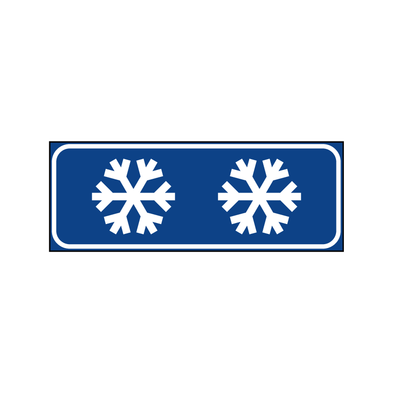 00000006h - Pannello integrativo - Indicazioni - Strada sdrucciolevole per ghiaccio - Figura 6h