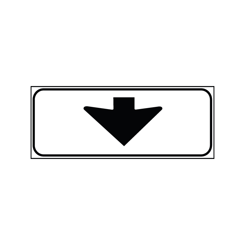 00000006n - Pannello integrativo - Indicazioni - Segnale di corsia - Figura 6n
