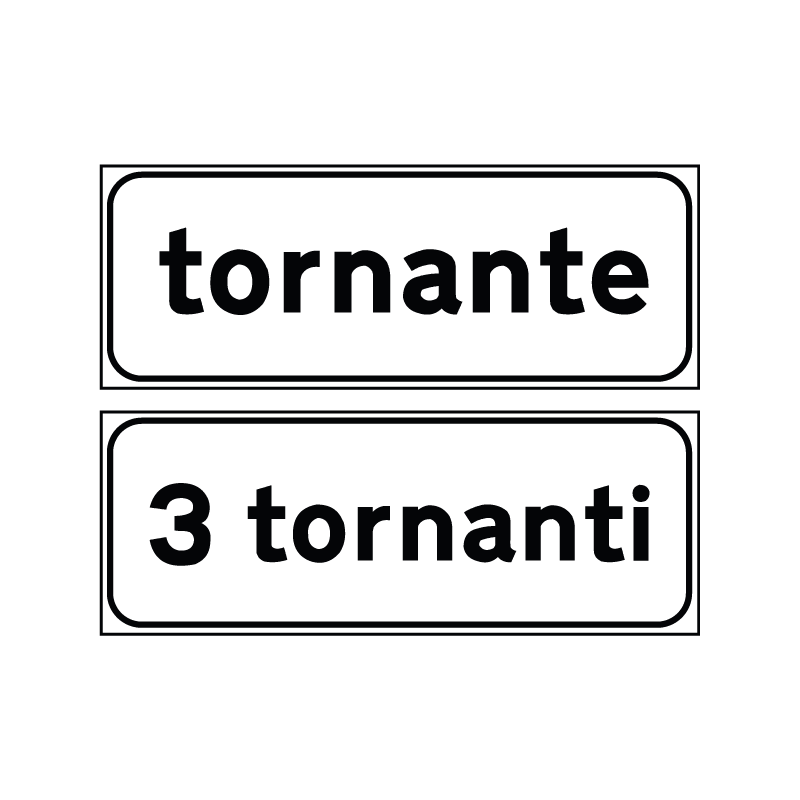 00000006p1 - Pannello integrativo - Indicazioni - Tornante - Figura 6p1