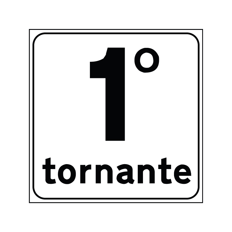 00000006p2 - Pannello integrativo - Indicazioni - Numero del tornante - Figura 6p2