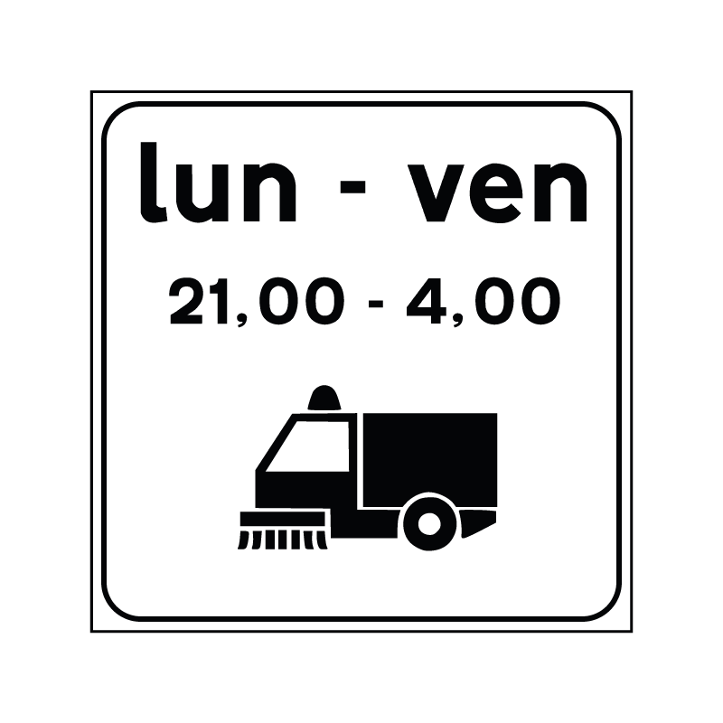 00000006q2 - Pannello integrativo - Indicazioni - Pulizia meccanica della strada (con periodicità) - Figura 6q2