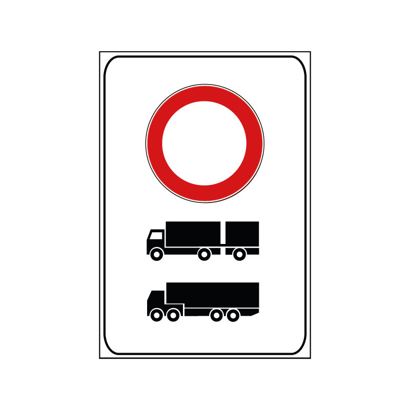 00000008d - Pannello integrativo - Limitazioni - Divieto di transito autocarri - Figura 8d