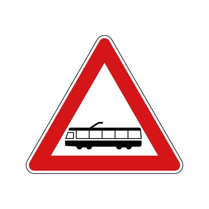 00000012 - Segnale di pericolo - Attraversamento tranviario - Figura 12