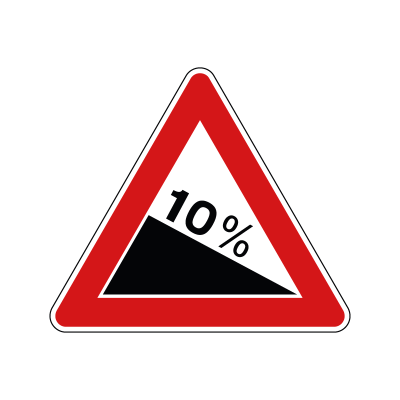 00000015 - Segnale di pericolo - Discesa pericolosa - Figura 15