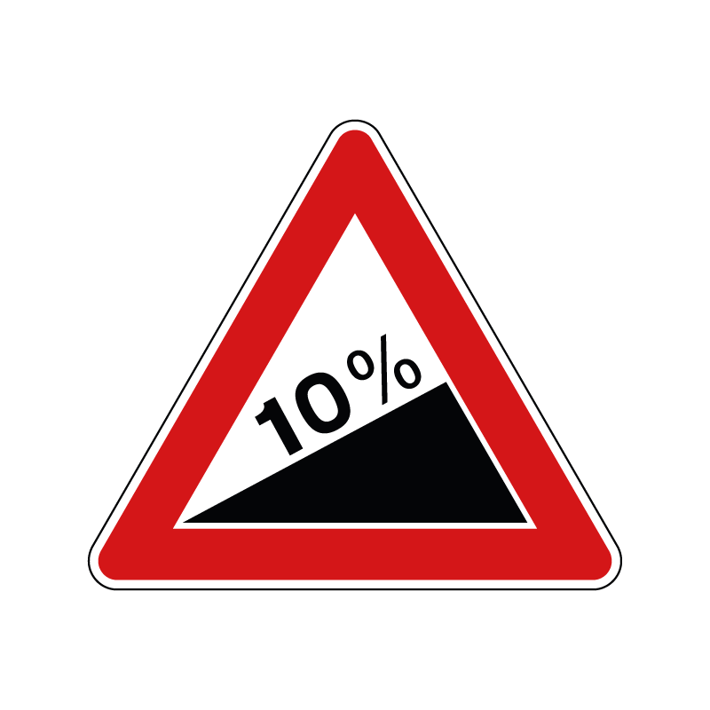 00000016 - Segnale di pericolo - Salita ripida - Figura 16