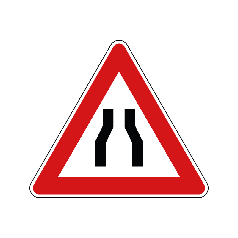 00000017 - Segnale di pericolo - Strettoia simmetrica - Figura 17