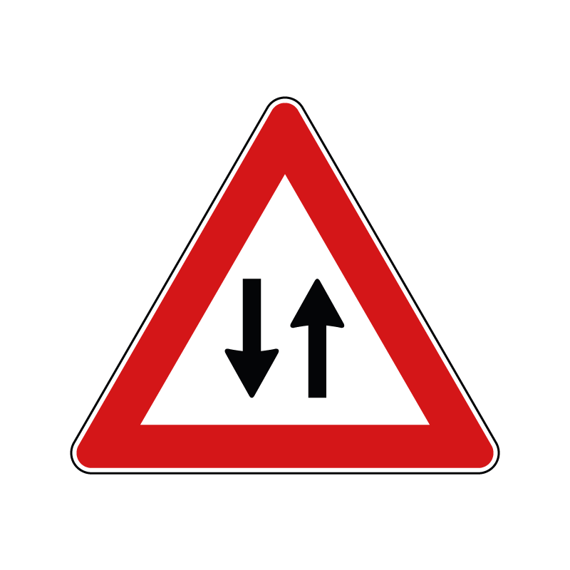 00000026 - Segnale di pericolo - Doppio senso di circolazione - Figura 26