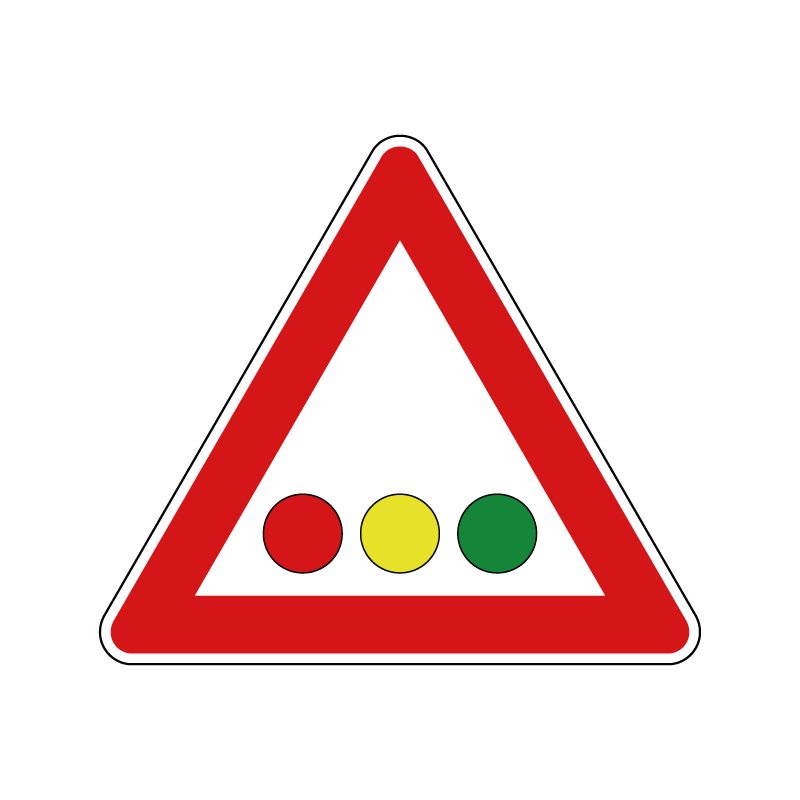 00000031b - Segnale di pericolo - Semaforo con dischi in orizzontale - Figura 31b