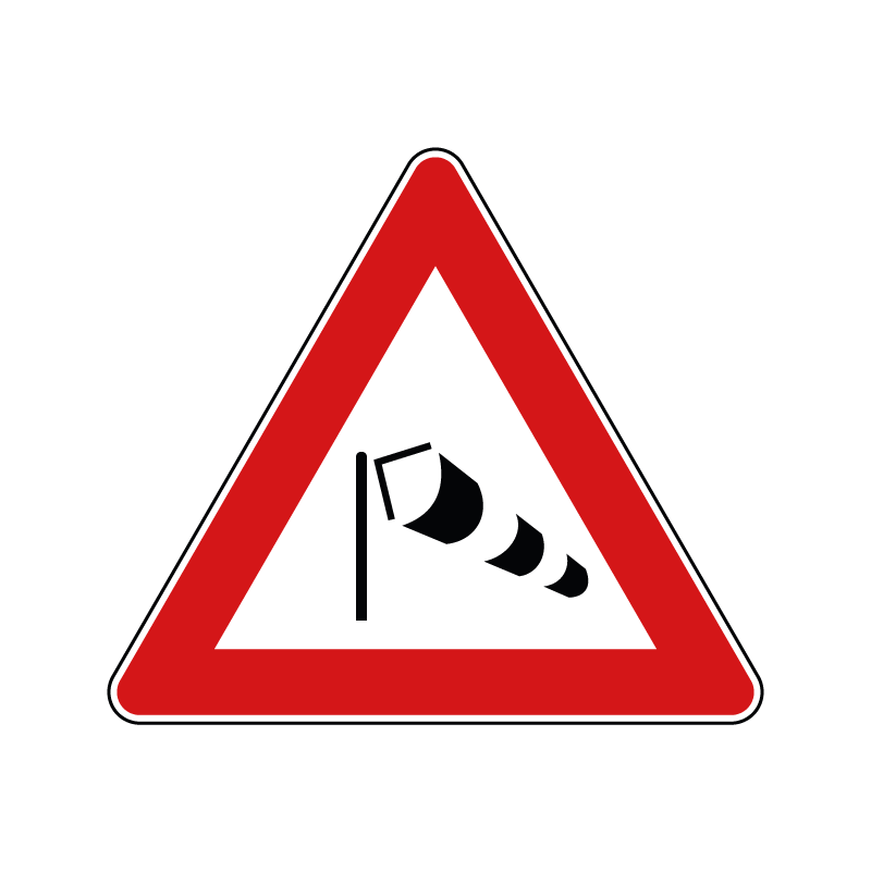 00000033 - Segnale di pericolo - Forte vento laterale - Figura 33