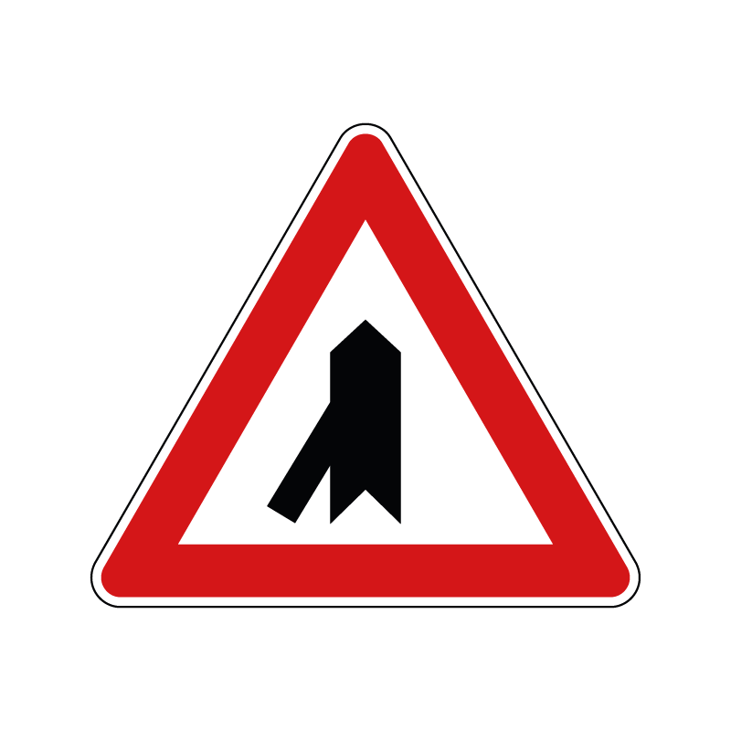 Cod. 00000043e - Segnale di precedenza - Confluenza a sinistra - Figura 43e