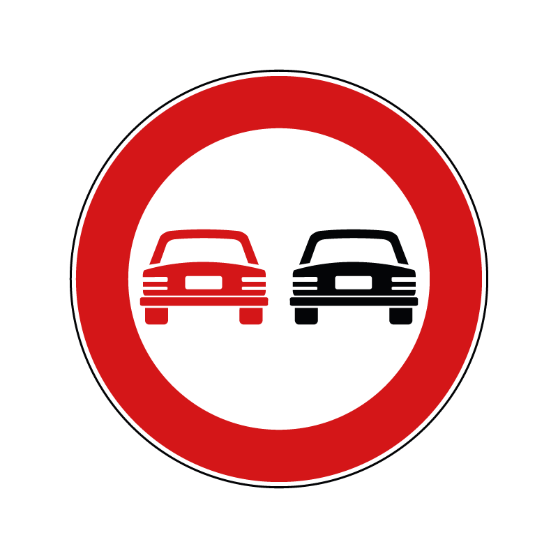 00000048 - Segnale di divieto generico - Divieto sorpasso - Figura 48