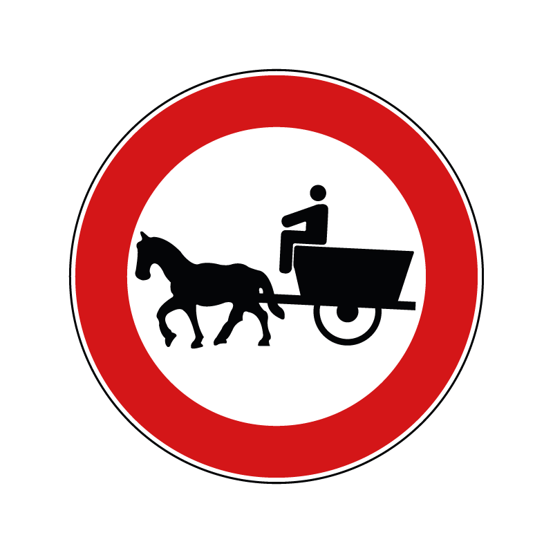 00000053 - Segnale di divieto specifico - Divieto di transito ai veicoli a trazione animale - Figura 53