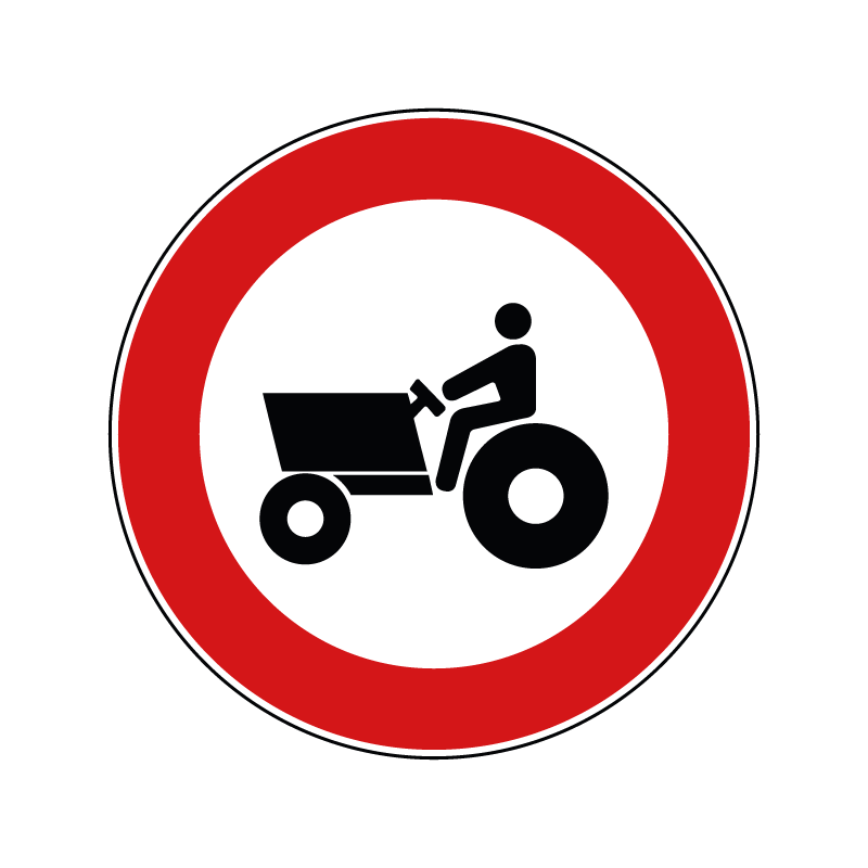00000062 - Segnale di divieto specifico - Divieto di transito alle macchine agricole - Figura 62