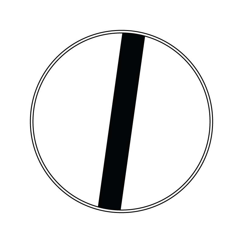 00000070 - Segnale che indica la fine di un divieto - Via libera - Figura 70