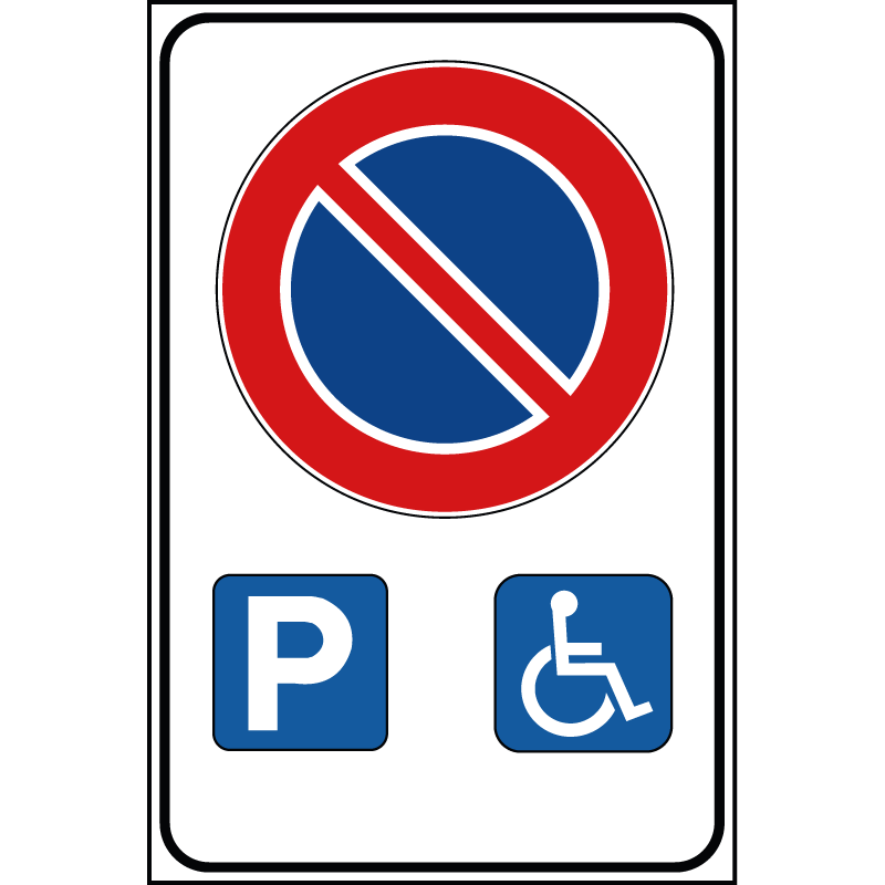 00000079a - Segnali di fermata, di sosta e di parcheggio - Sosta consentita a particolari categorie (invalidi) - Figura 79a