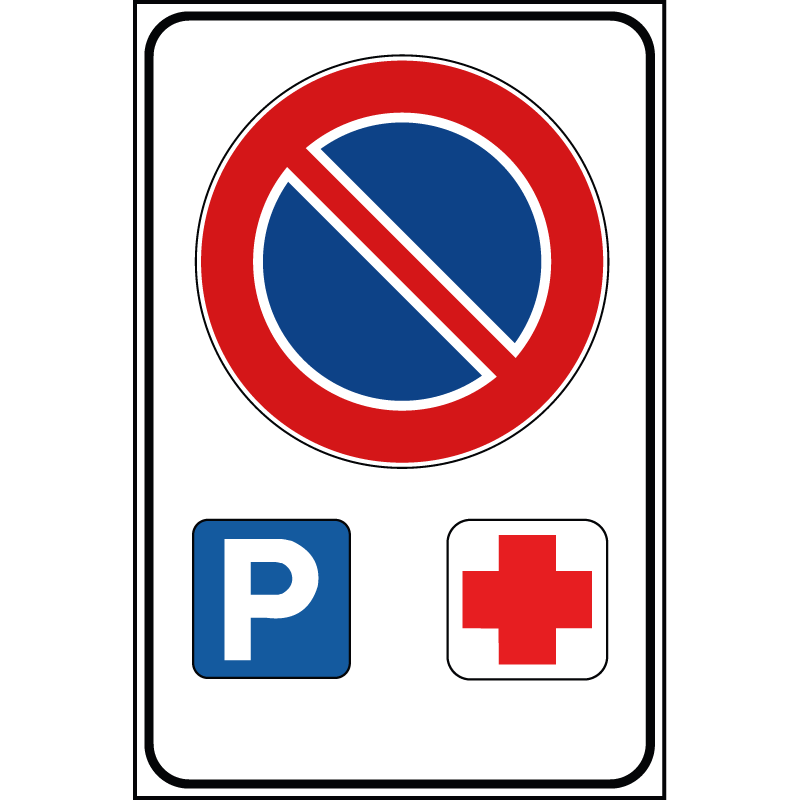 00000079b - Segnali di fermata, di sosta e di parcheggio - Sosta consentita a particolari categorie (ambulanze) - Figura 79b