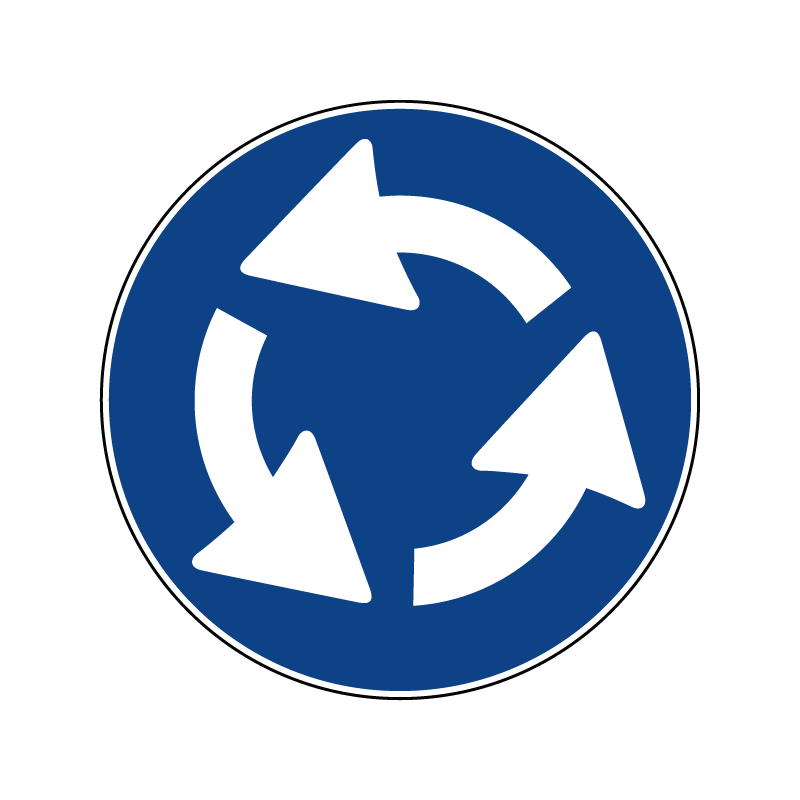 00000084 - Segnale di obbligo generico - Rotatoria - Figura 84