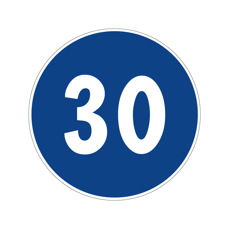 00000085 - Segnale di obbligo generico - Limite minimo di velocità- Figura 85