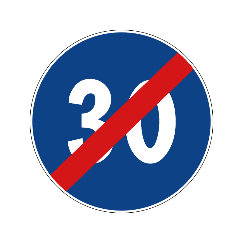 00000086 - Segnale di obbligo generico - Fine del limite minimo di velocità- Figura 86