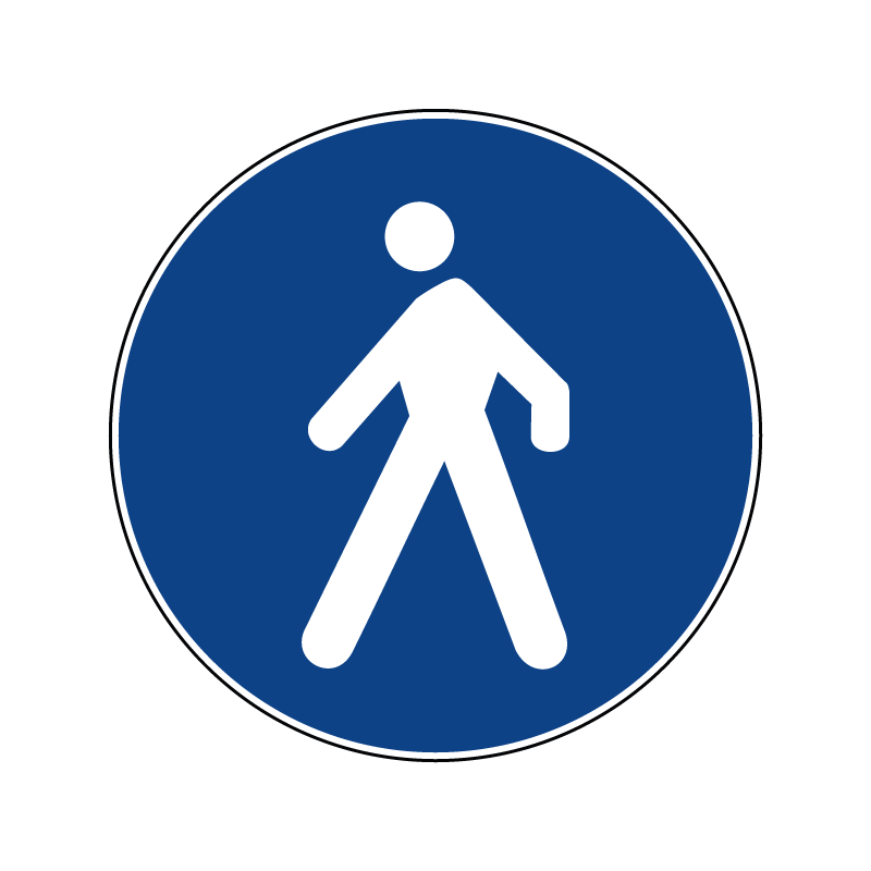 00000088 - Segnale di obbligo generico - Percorso pedonale - Figura 88