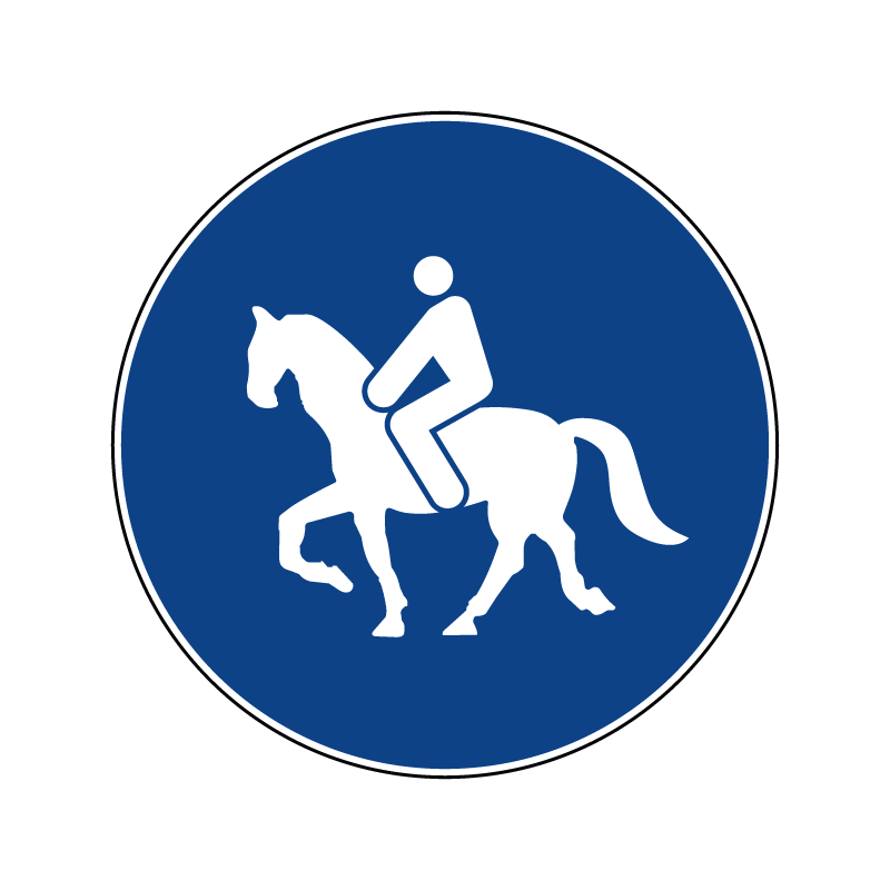 00000094 - Segnale di obbligo generico - Percorso riservato ai quadrupedi da soma o da sella - Figura 94