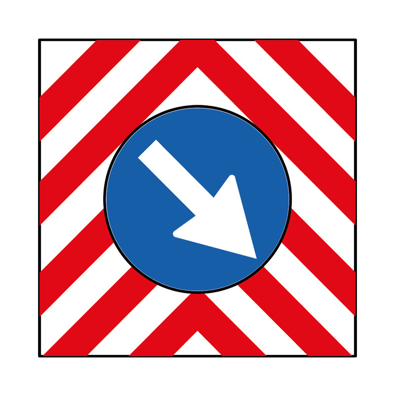 00000398a - Segnale Per Cantieri Mobili - Passaggio obbligatorio per veicoli operativi - Figura 398a