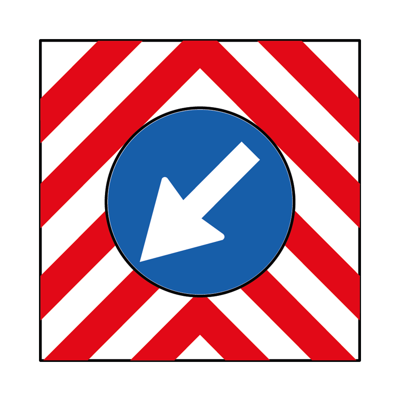 00000398b - Segnale Per Cantieri Mobili - Passaggio obbligatorio per veicoli operativi - Figura 398b