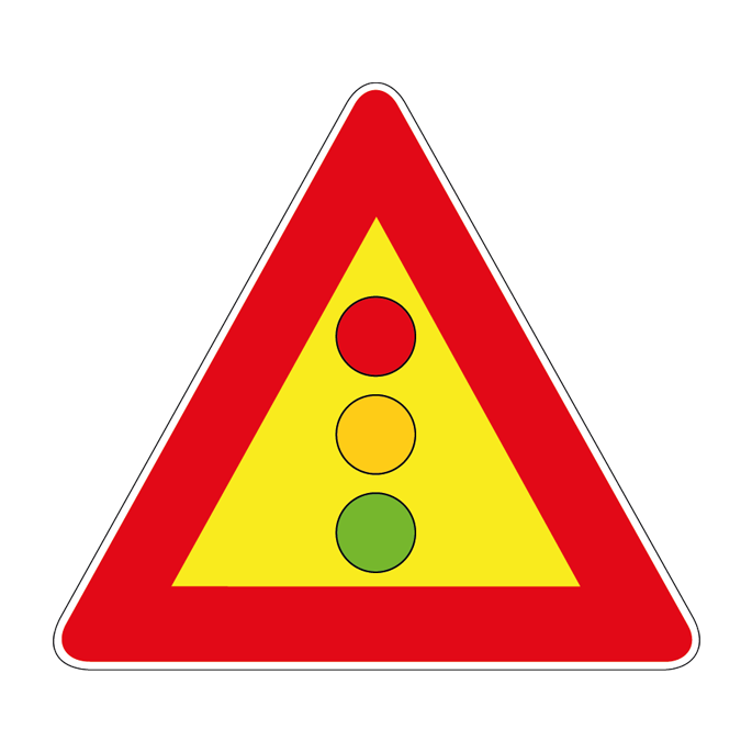 00000404 - Segnale di pericolo temporaneo -Semaforo - Figura 404