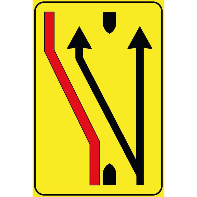 Segnale Per Cantieri Mobili - Segnale di corsie chiuse - Figura 411C - Cod. 000411C