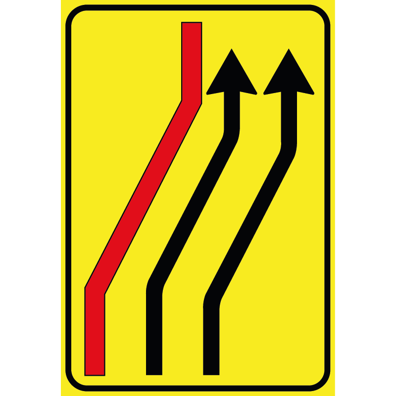 Segnale Per Cantieri Mobili - Segnale di corsie chiuse - Figura 411D - Cod. 000411D