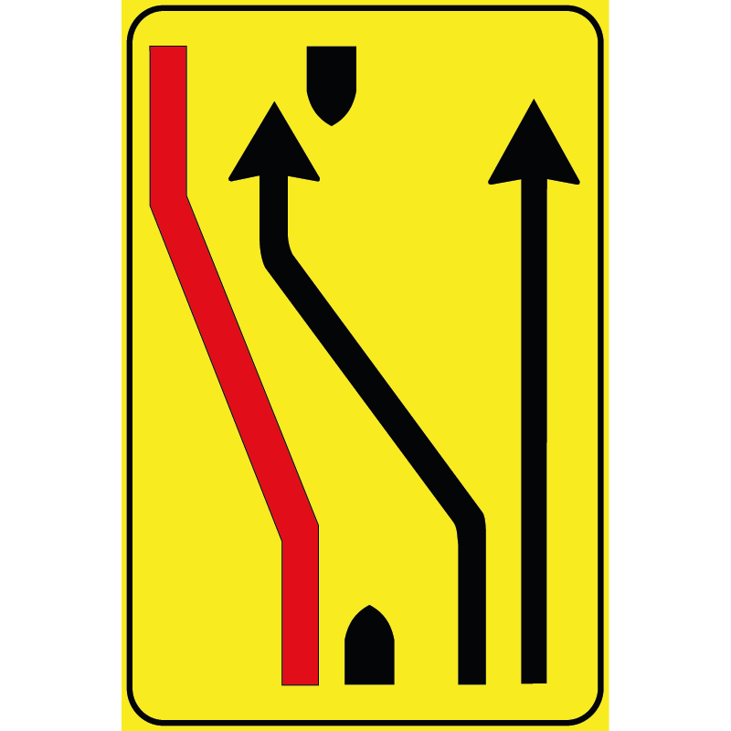 Segnale Per Cantieri Mobili - Segnale di corsie chiuse - Figura 411F - Cod. 000411F