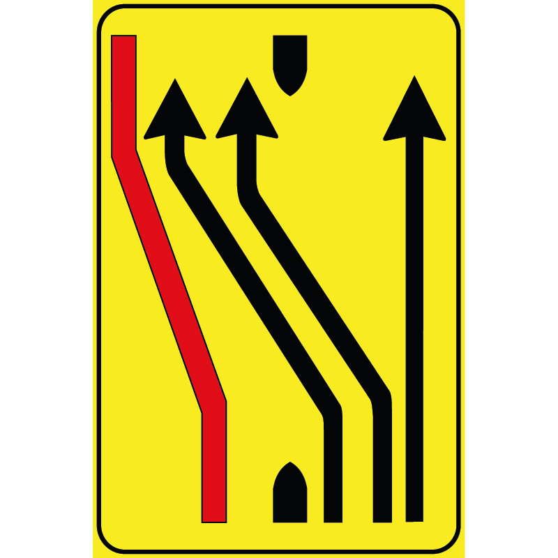 Segnale Per Cantieri Mobili - Segnale di corsie chiuse - Figura 411G - Cod. 000411G