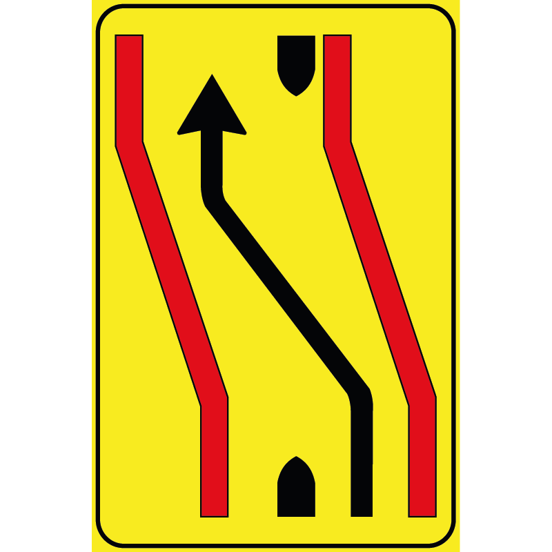 Segnale Per Cantieri Mobili - Segnale di carreggiata chiusa - Figura 412A - Cod. 000412A