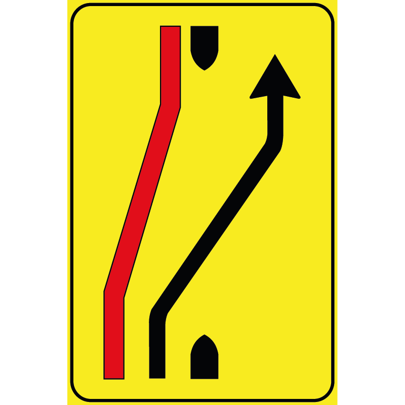 Segnale Per Cantieri Mobili - Segnale di rientro in carreggiata - Figura 412B - Cod. 000412B