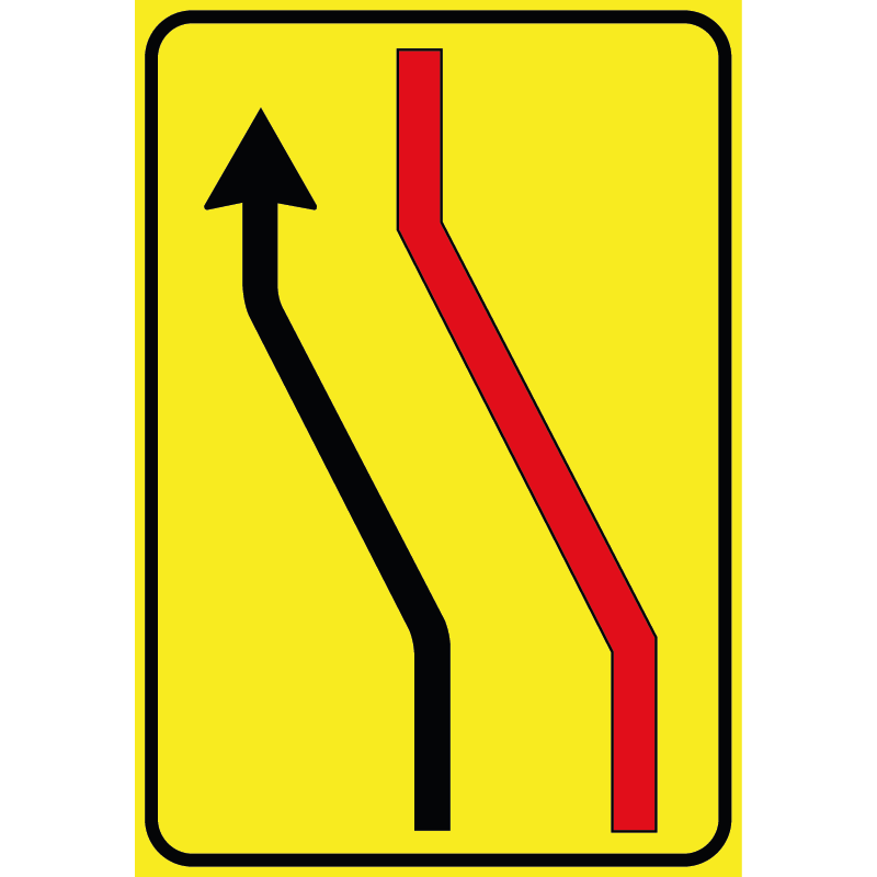 Segnale Per Cantieri Mobili - Segnale di rientro in carreggiata - Figura 412B - Cod. 000412B