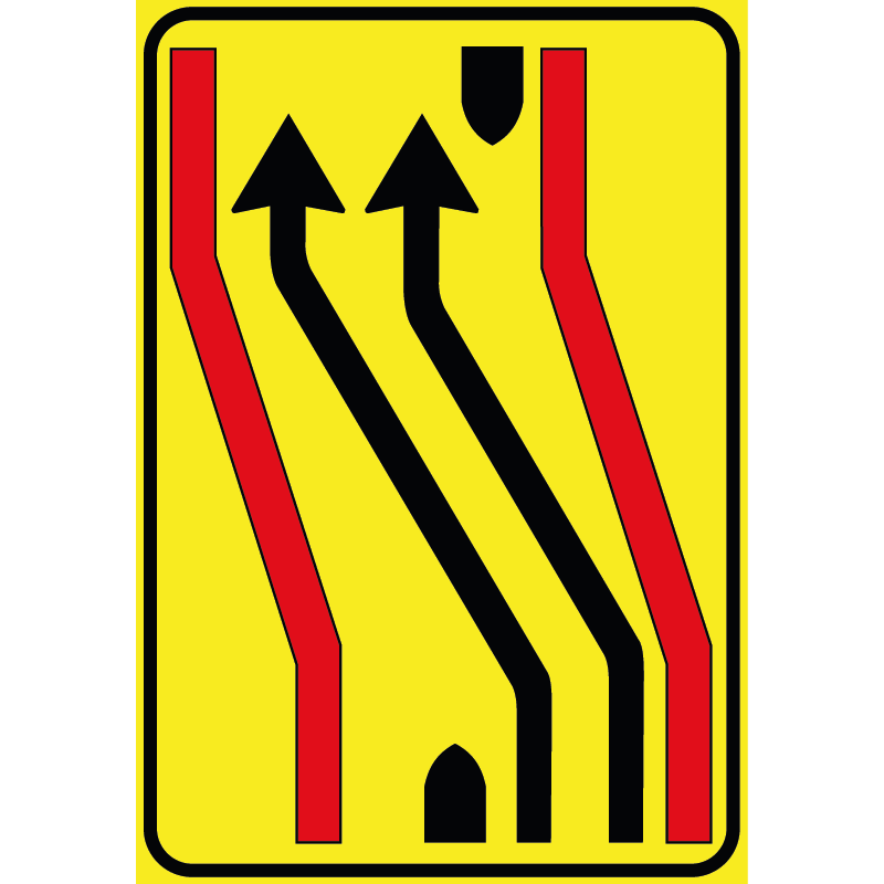 Segnale Per Cantieri Mobili - Segnale di carreggiata chiusa - Figura 413B - Cod. 000413B