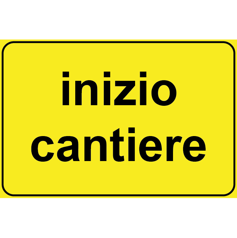 Segnale Per Cantieri Mobili - Inizio cantiere - Cod. 000665
