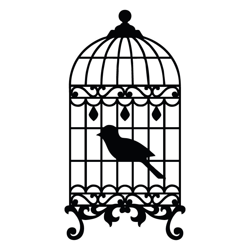 Gabbia Uccellino - Adesivo - cod. 00700132