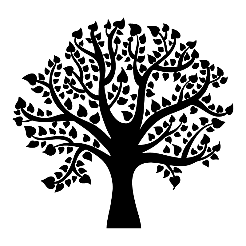 Albero Foglie Cuori - Adesivo - cod. 00700215