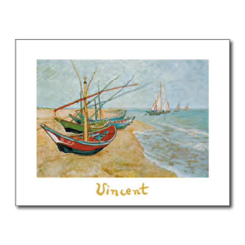 076 - Vincent Van Gogh - Boats on the beach Saintes-Maries