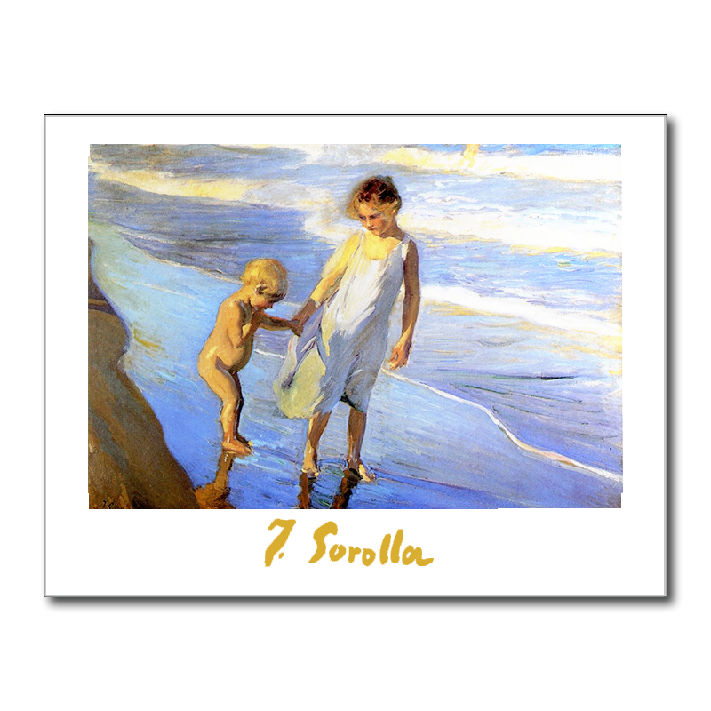 086 - J. Sorolla - Due bambini sulla spiaggia