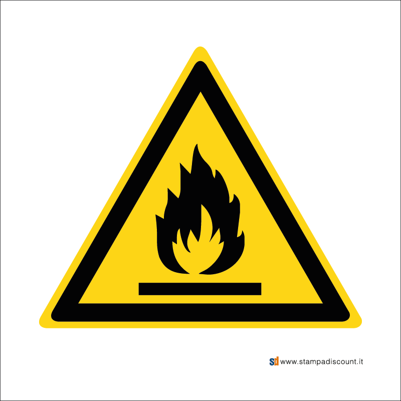 Pericolo materiale infiammabile - Bordo Macchina