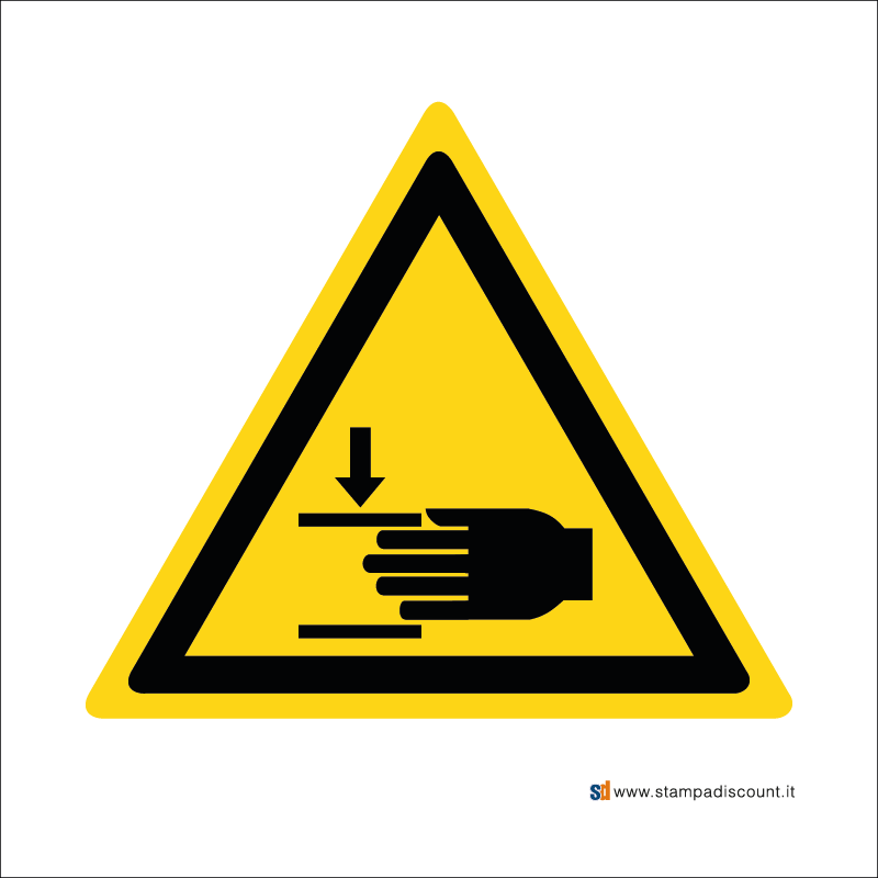 Pericolo di schiacciamento mani - Bordo Macchina