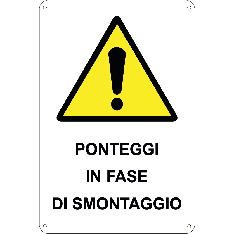 Ponteggi in fase di smontaggio