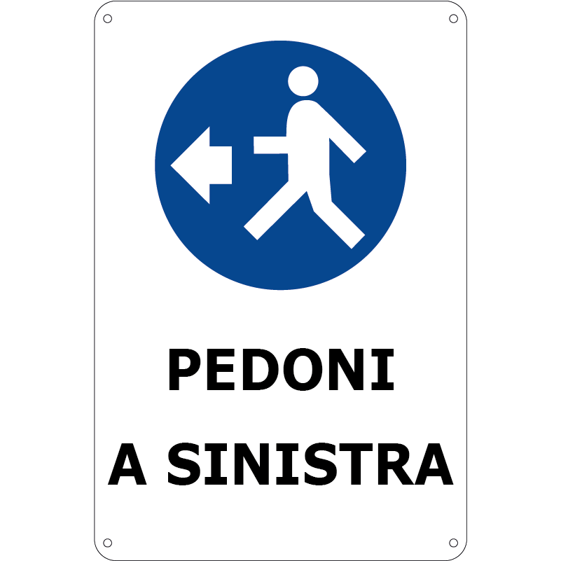 Pedoni a sinistra