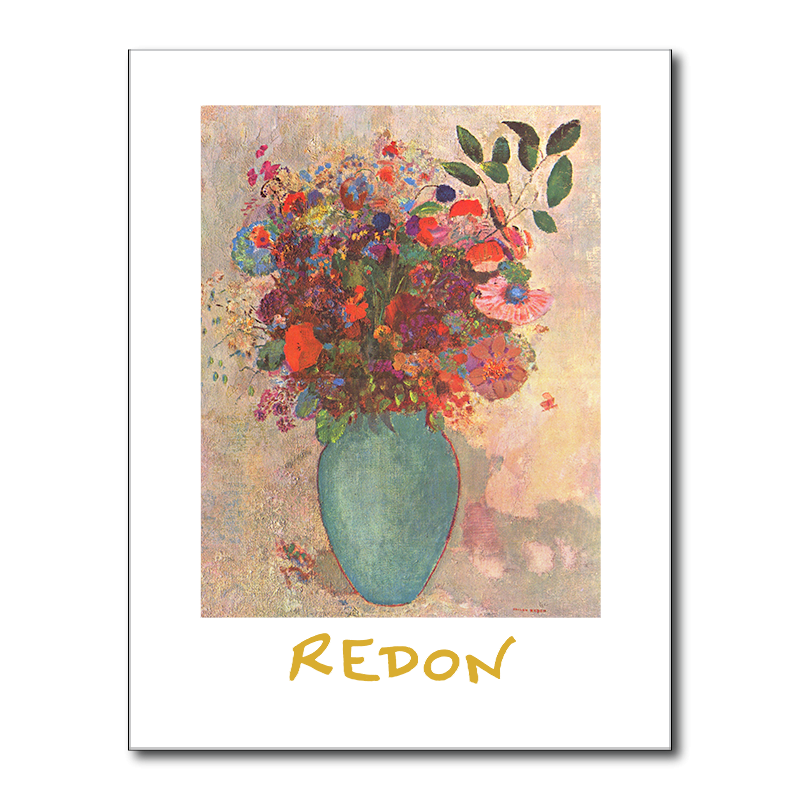 102 - O. Redon - Fiori in un vaso turchese