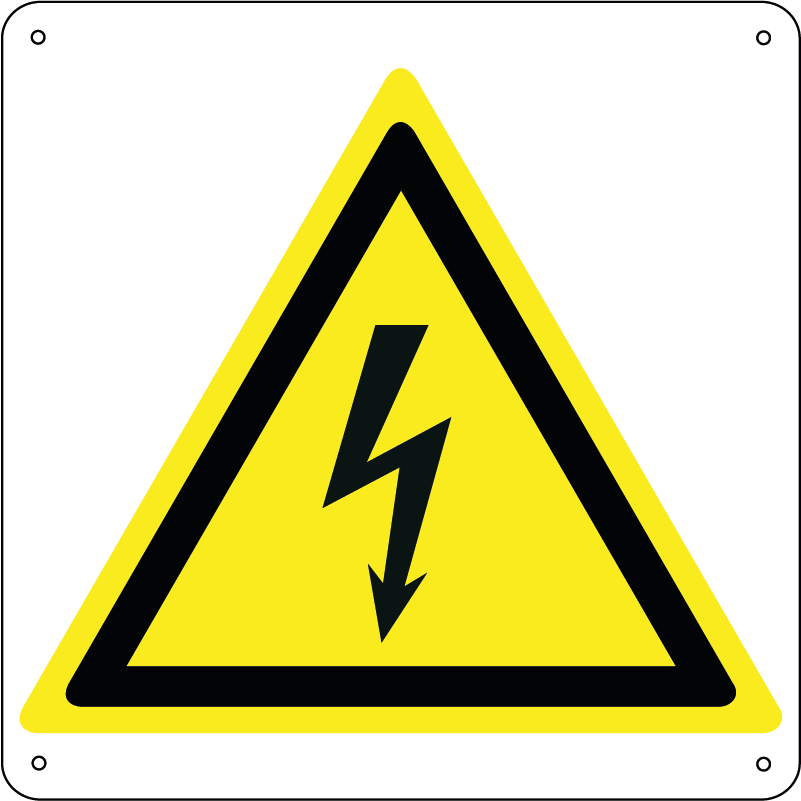 Pericolo elettricità quadrato